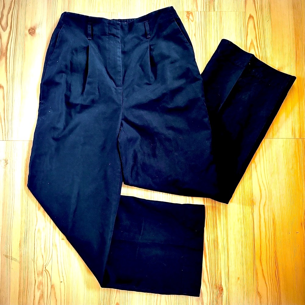 Boden Waist High Navy Straight Leg Pant